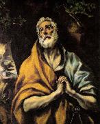 GRECO, El The Repentant Peter oil